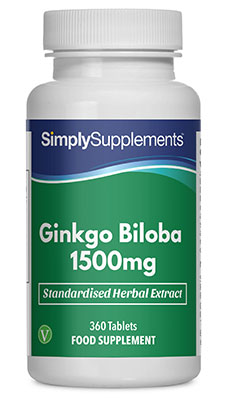 Ginkgo Biloba 1500mg (360 Tablets)