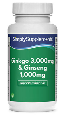 Ginkgo Biloba 3000mg Korean Ginseng 1000mg (360 Tablets)