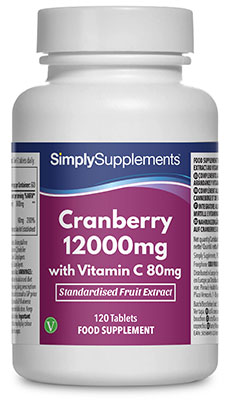 Cranberry 12000mg Vitamin C 80mg (120 Tablets)