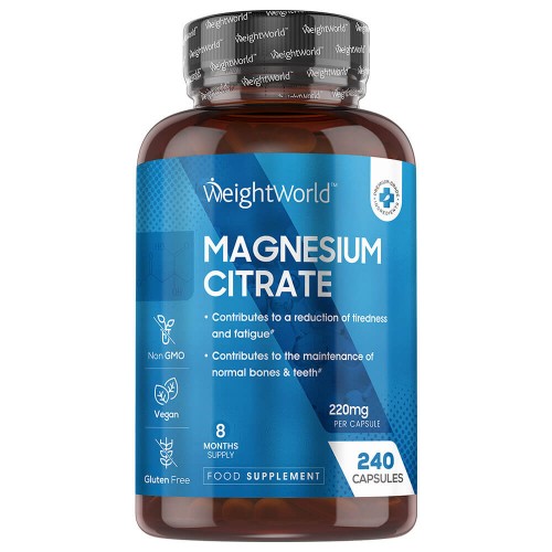 Magnesium Citrate  - 220mg 240 Capsules - 8 Month Supply