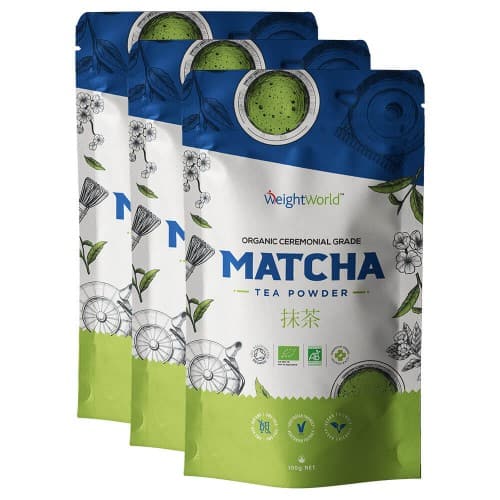 Matcha Tea - Premium Grade Pure Japanese Matcha Tea Powder By  Natural - 100g Pouch - 3 Pack