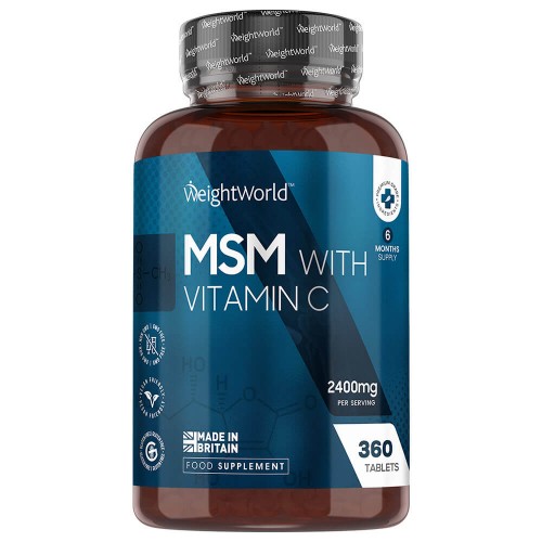Msm With Vitamin C 2400mg 360 Tablets - 6 Month Supply