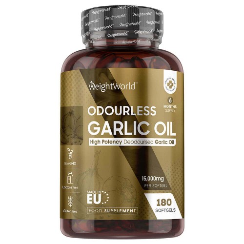Odourless Garlic Oil Softgels - Natural Wellness Supplement -  - 180 Softgels