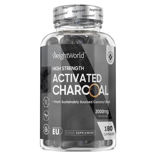 Activated Charcoal - 2000 Mg 180 Capsules. 100% PureandSourced From Coconuts