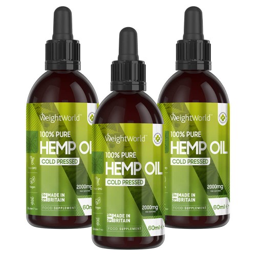 Organic Oil 500mg - Purest  Extract Oil Drops For Pain + BalanceandMood  No Additives  Easy To Take  Vegan-friendly  Potent Natural Formula - 3 Pack