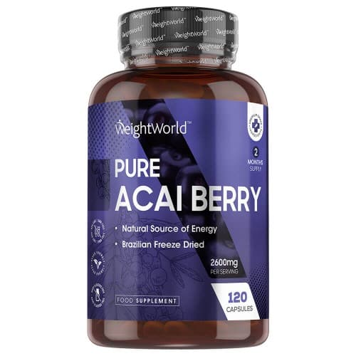 Pure Acai Berry - 2600 Mg 120 Tablets - Natural Amazonian Berry Supplement (2 Months Supply)
