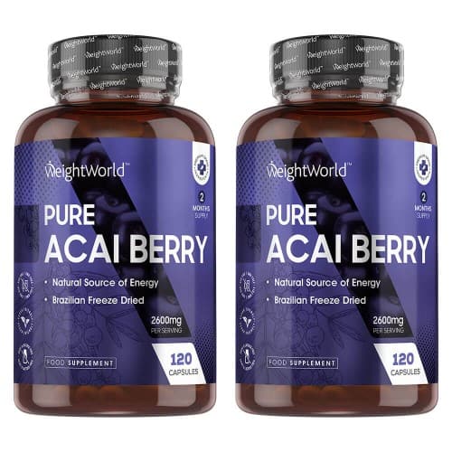 Pure Acai Capsules - Natural Amazonian Berry Supplement - 2 Pack