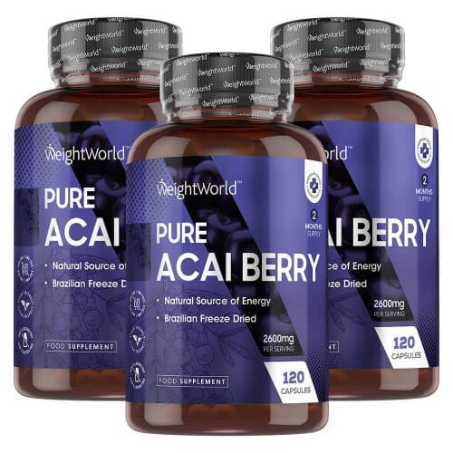 Pure Acai Capsules - Natural Amazonian Berry Supplement - 3 Pack