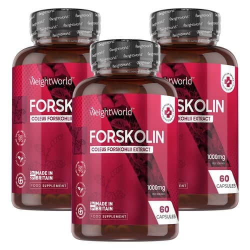 Pure Forskolin Capsules - 3 Pack - Extract Slimming Pills  Targets FatandColeus Forskohlii  Chemical-free  Helps Maintains Muscle  Vegan-friendly