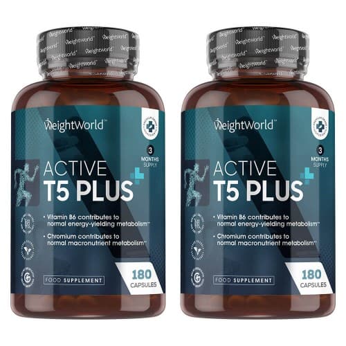 Active T5 Plus - 180 Capsules - High Strength Thermogenic Keto Supplement - Natural Diet Pills