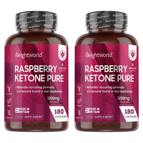 Raspberry Ketone Pure X 120 - 1200mg High Strength Capsules For Slimming - Helping To Manage Weight - Vegan Friendly - 2 Month Supply