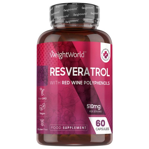 Resveratrol Capsules - 250mg 60 Capsules - With Red Wine Extract - Trans Resveratrol Supplement To Helps The Signs Of Premature Ageing