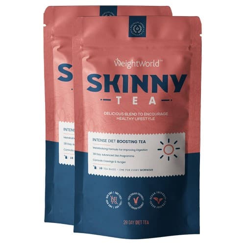 Skinny Tea - Fit Tea  100% Vegan-friendly - 2 HealthyandNatural Slimming Herbal Blends Of Delicious Diet Tea - Helps Control Cravings - 2 Pack