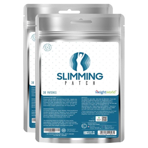 Slimming Patches X 30 - 2 Pack - Natural Slim Patch Formula  GuaranaandGarcinia Cambogia For Appetite  24hr Transdermal Delivery  1 Month Per Pack