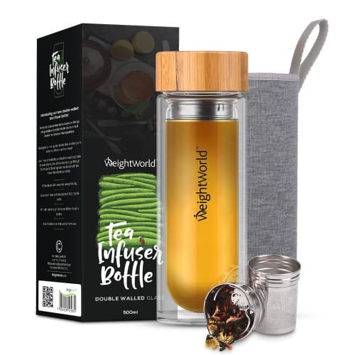 Tea Infuser Bottle - 500ml Insulated Tea Tumbler  Stainless Steel Strainer Filter For Loose Leaf Tea  HotandCold Fruit Infusion  Dishwasher Friendly