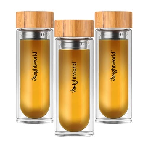 Tea Infuser Bottle X 3 - 400ml Loose Tea Infuser  Stainless Steel Infuser  Perfect For Drinks On The Go  Dishwasher Friendly  Insulator Technology