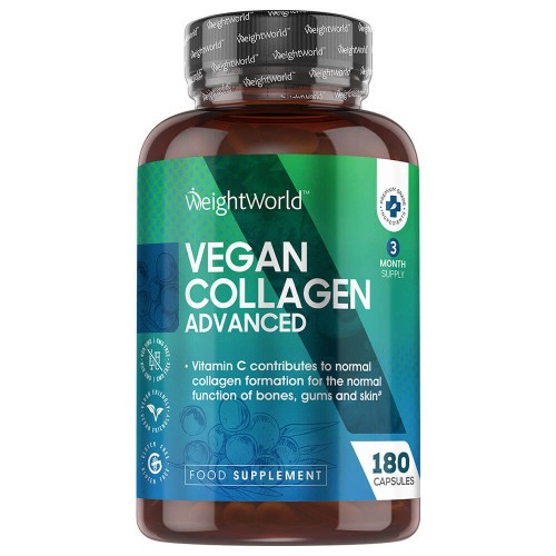 Vegan Collagen - 500mg 180 Capsules - 100% Plant Based Collagen Supplement By