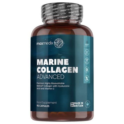 Advanced Marine Collagen - 1200mg 90 Tablets - Naticol Type 1 Hydrolysed Collagen With Vitamin CandHyaluronic Acid