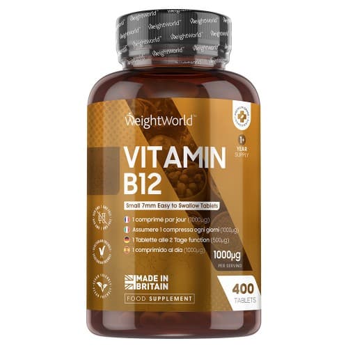 Vitamin B12 (methylcobalamin) - 1000g 400 Vegan Tablets - High Strength Vitamin B12 Supplement For MenandWomen