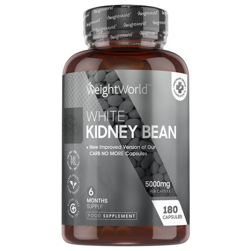 White Kidney Bean Extract - 5000mg 180 Capsules - Natural Carb Blocker Supplement