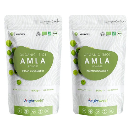 Bio Amla Powder - Organically Sourced Powder Supplement For Immunity And The Heart - 500g - 2 Pack