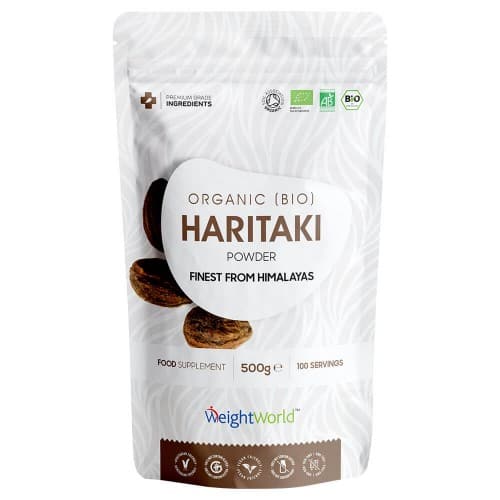 Bio Haritaki Powder - 500g. - Organically Sourced Body Vitality  Brain And Gut Supplement