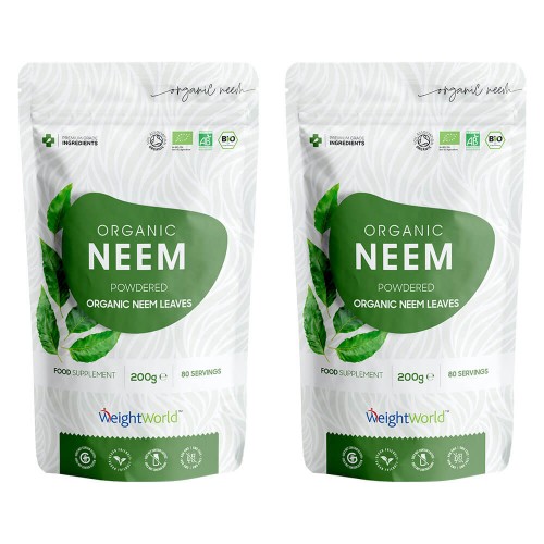 Bio Neem Powder - Organic Detoxifying Plant-based Immunity Support Powder - 200g - 2 Pack