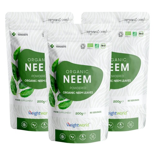 Bio Neem Powder - Organic Detoxifying Plant-based Immunity Support Powder - 200g - 3 Pack