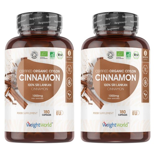 Cinnamon Capsules - Natural Herbal Wellness Spice Supplement -  - 360 Capsules - 2 Pack