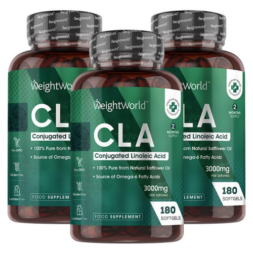 Cla Softgels - Natural Essential Fatty Acid Supplement -  - 180 Softgels - 3 Pack