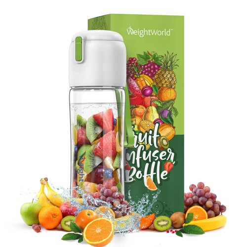 Fruit Infuser Water Bottle - 650ml Capacity - Leak-proof Lid - Fresh Fruit Infuser -
