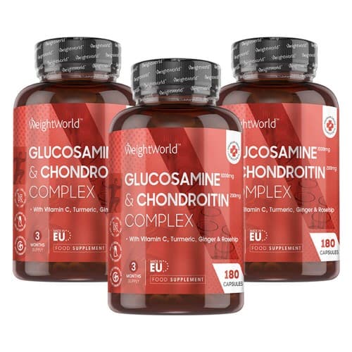 Glucosamine And Chondroitin - Natural Supplement For Joint Support - 540 Capsules - 3 Pack