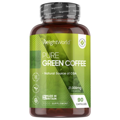 Green Coffee Pure - 21000mg 90 Capsules - Made Of Pure Green Coffee Bean Extract