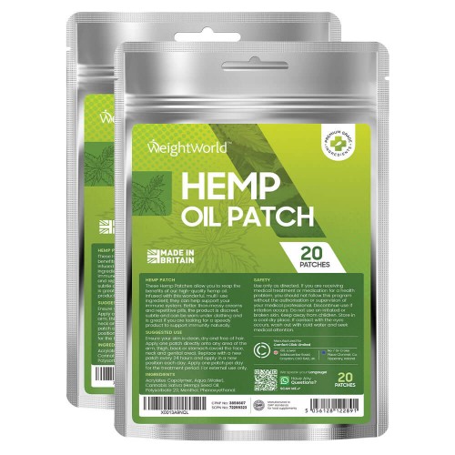 Hemp Patch -  Easy And Subtle To Wear Daily - High-quality Natural Hemp - 20 Patches - Natural Bone And Joint Support Products - Topical Patch - 2 Pac