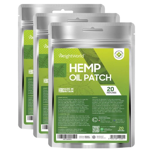 Hemp Patch -  Easy And Subtle To Wear Daily - High-quality Natural Hemp - 20 Patches - Natural Bone And Joint Support Products - Topical Patch - 3 Pac