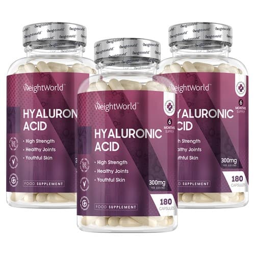 Hyaluronic Acid Capsules 400mg - Anti-ageing Hyaluronic Acid Serum For SkinandJoints  2 Month Supply Of Tablets - Vegan Friendly - 3 Pack