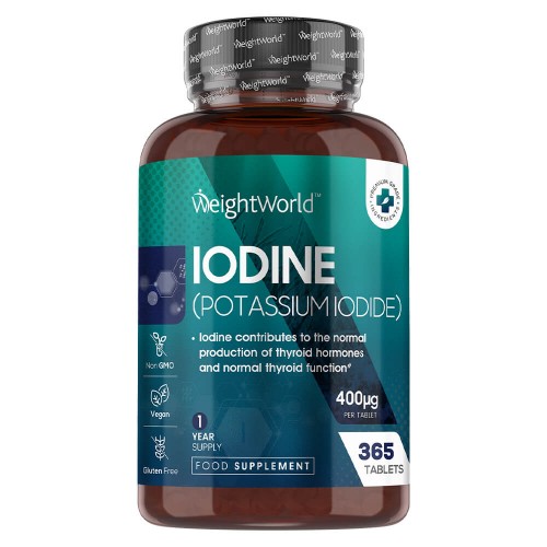 Iodine  400mcg  365 Tablets - 1 Year Supply  Weightworld