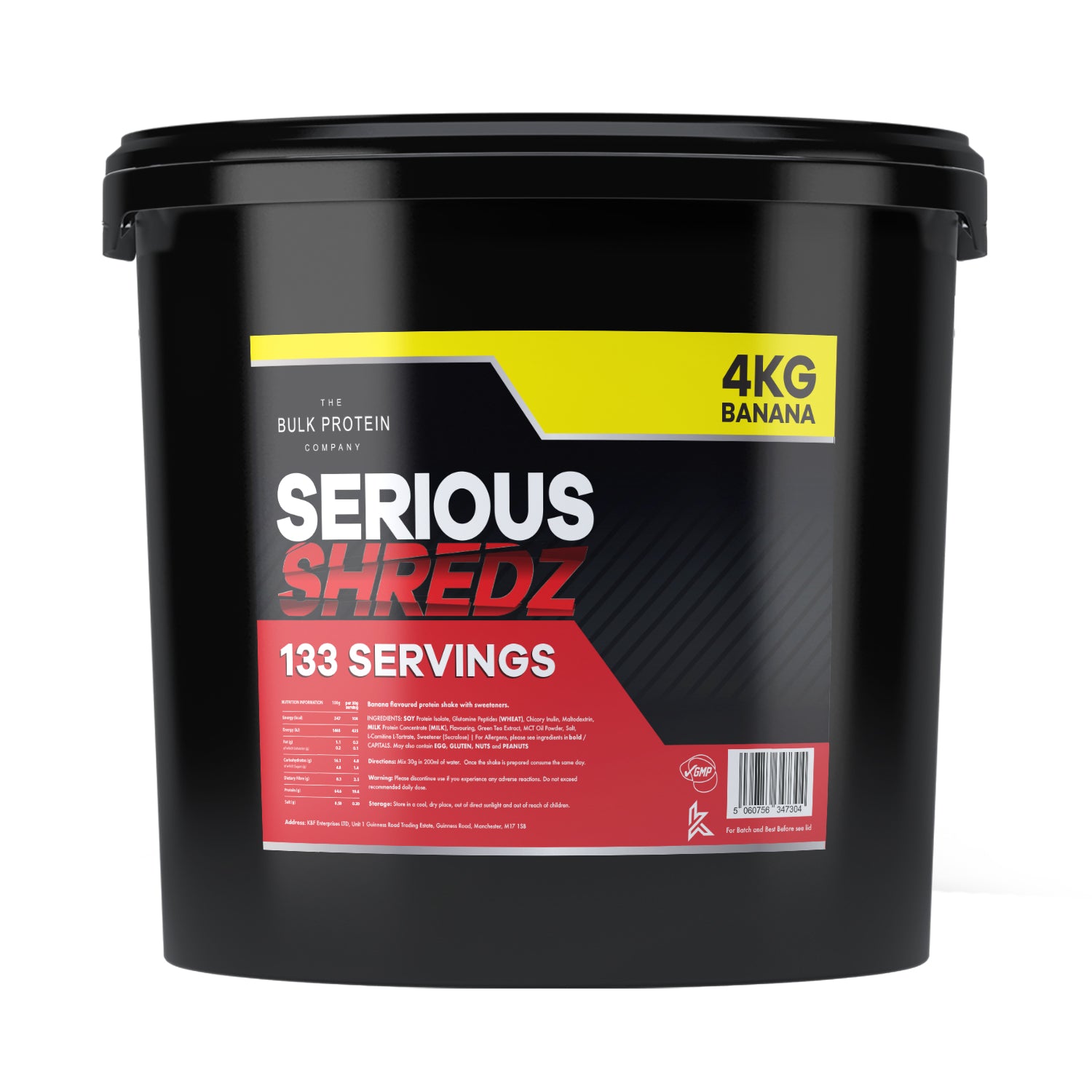 The Bulk Protein Company - Serious Shredz Diet Protein Powder Banana - 4kg