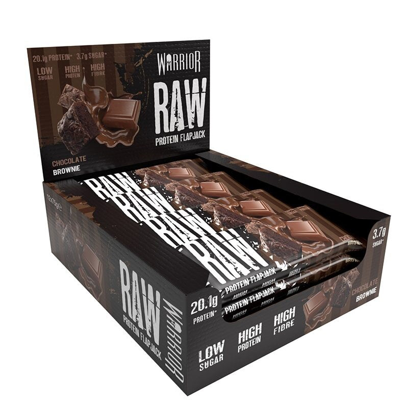 Warrior Raw Protein Flapjack - Chocolate Brownie 12 Bars 12 Bars