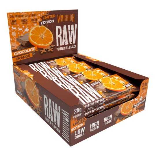 Warrior Raw Protein Flapjack - Chocolate Orange 12 Bars 12 Bars