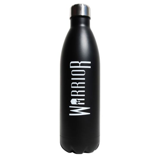 Warrior Steel Water Bottle -1litre - Black