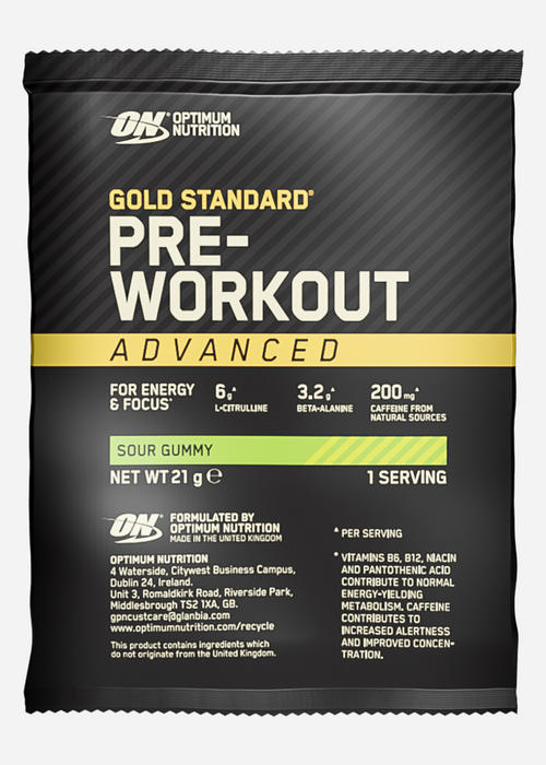 Gold Standard Pre-workout Advanced Sachet 21g Supplement 21 G